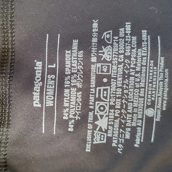 Patagonia Black crop Caprii pants Size L - Picture 8 of 10